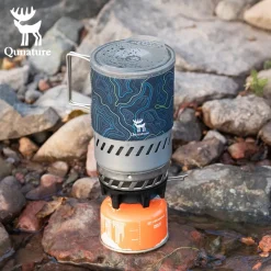 Qunature Integrated Heat Collection Stove System for Camping, Hiking and Outdoor Adventures
