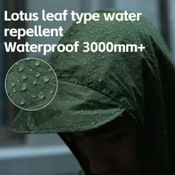 Qunature 3-in-1 Waterproof Raincoat Canopy Floor Mat Lightweight Portable
