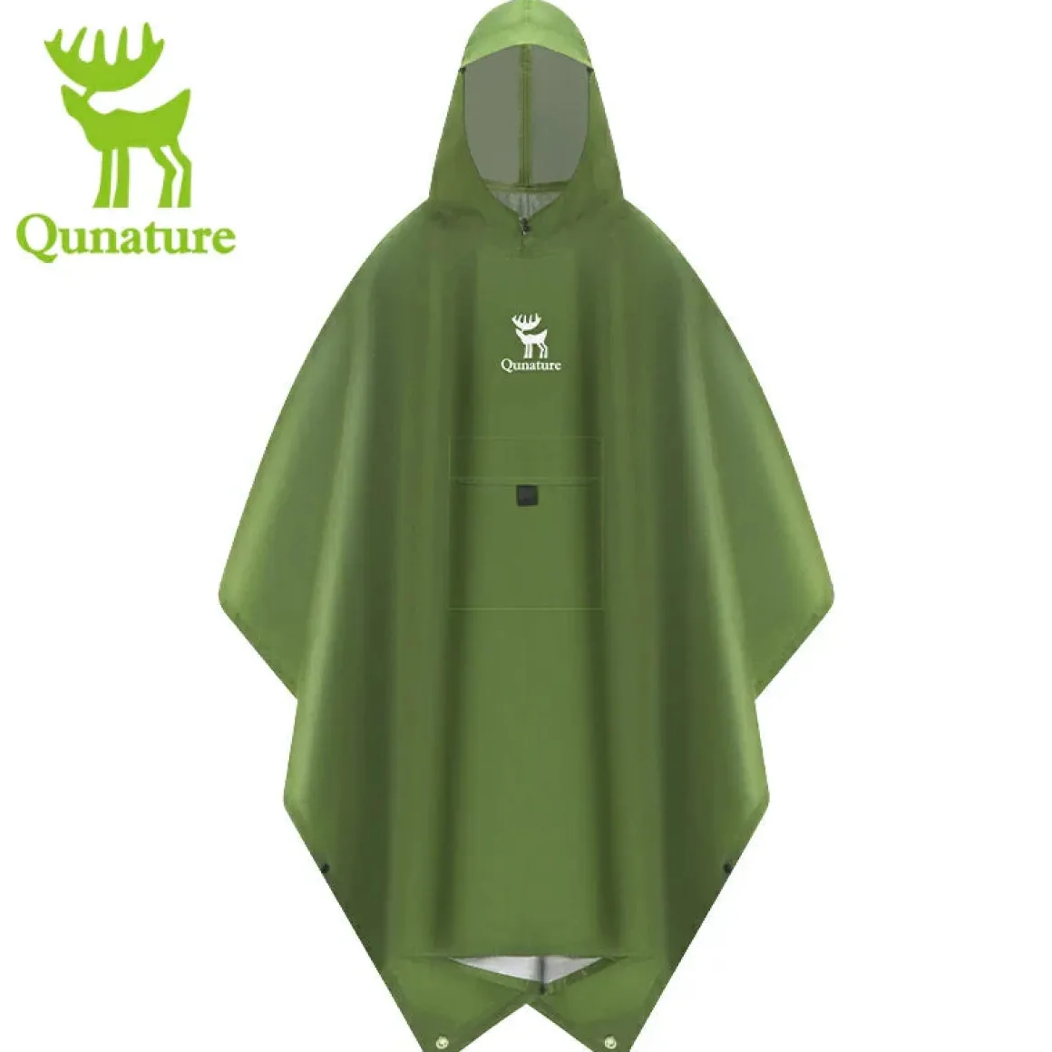 Qunature 3-in-1 Waterproof Raincoat Canopy Floor Mat Lightweight Portable