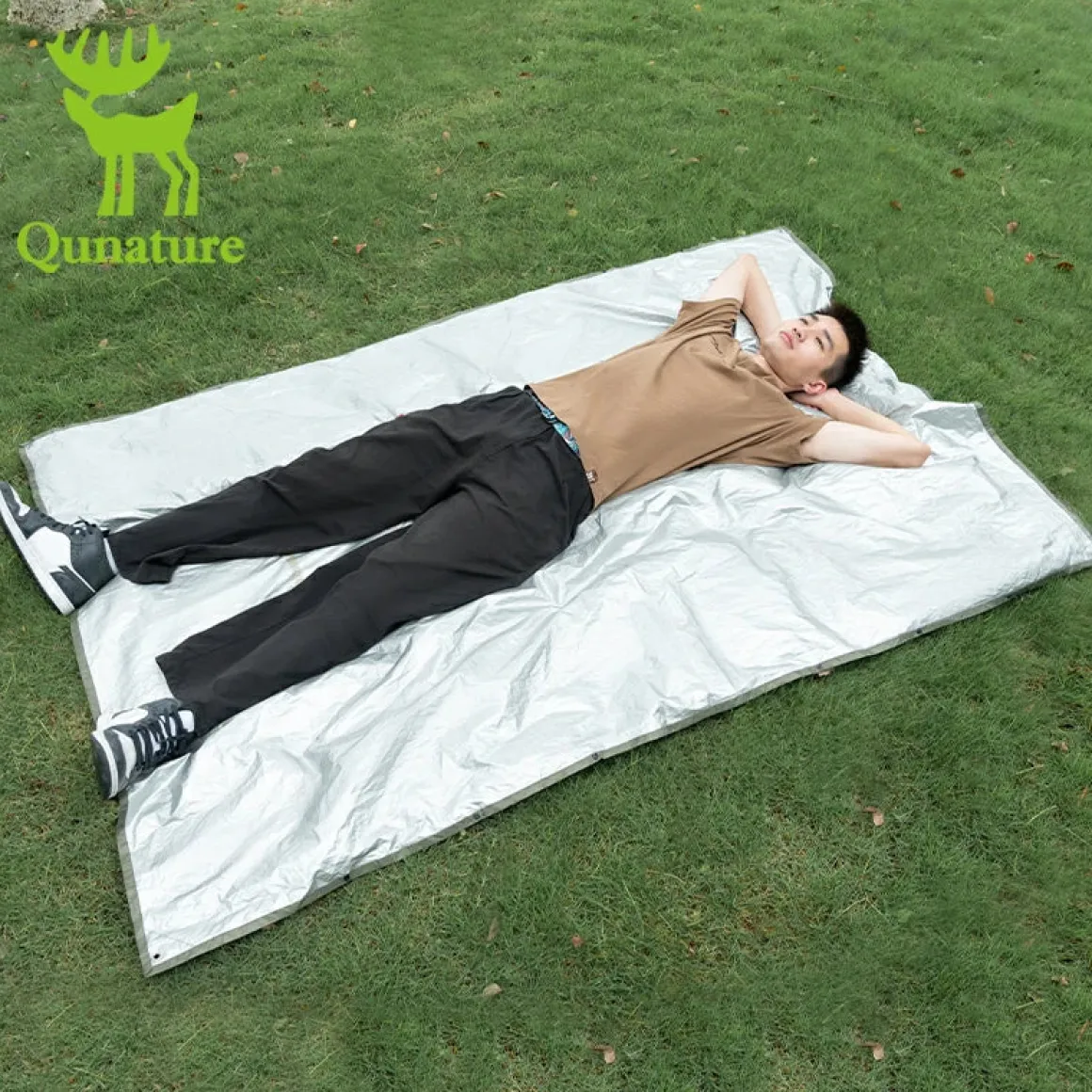 Qunature 3-in-1 Waterproof Raincoat Canopy Floor Mat Lightweight Portable