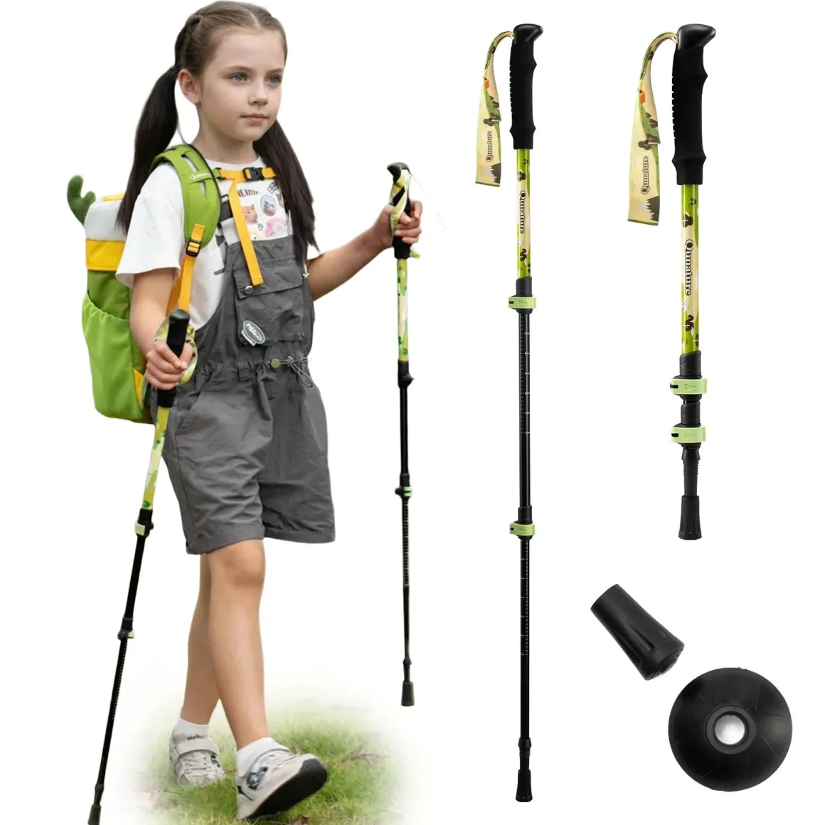 Qunature Kids Aluminum Trekking Pole with Adjustable Height