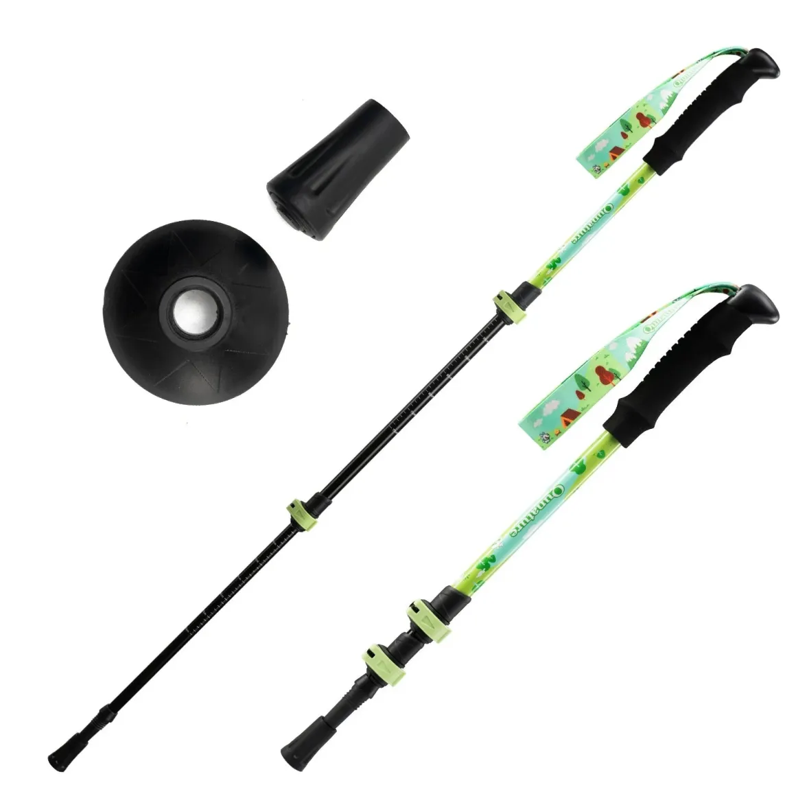 Qunature Kids Aluminum Trekking Pole with Adjustable Height
