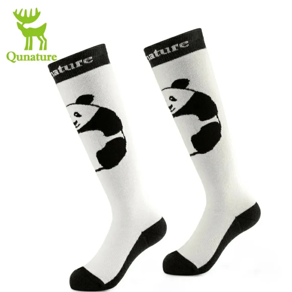 Qunature Kids Panda Ski Socks | Heat Retaining Winter Warmth