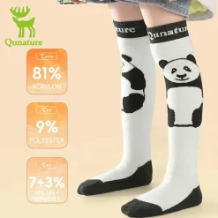 Qunature Kids Panda Ski Socks | Heat Retaining Winter Warmth