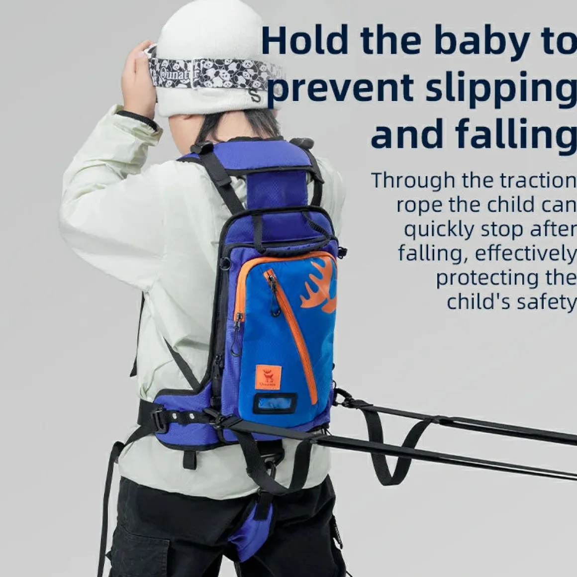 Qunature Kids’ Ski Training Backpack With Traction Rope-H53