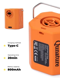 Qunature 4.2kPa Mini Air Pump with 800mAh LED