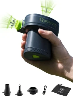 Qunature 5KPa Rechargeable Electric Air Pump with 3 Nozzles