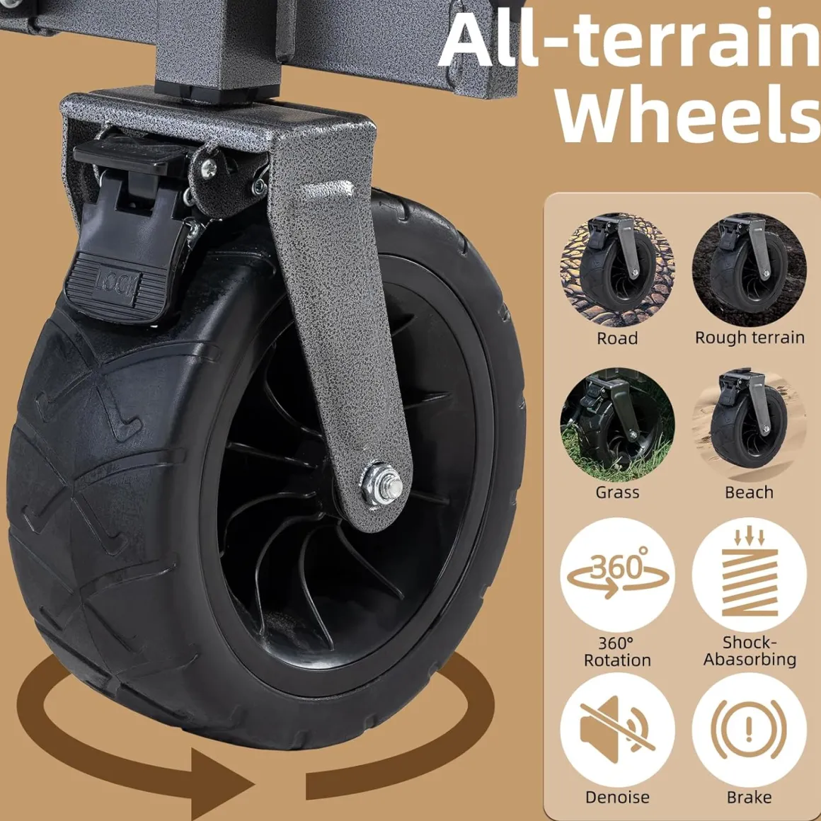 Qunature 330LB Capacity Foldable Wagon