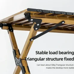 Qunature Lightweight Foldable Aluminum Table with Stable Triangular Structure