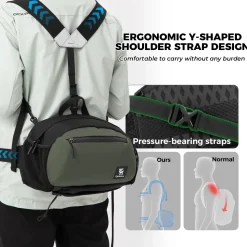 Qunature Lightweight Outdoor Backpack Waist Bag 7.9L