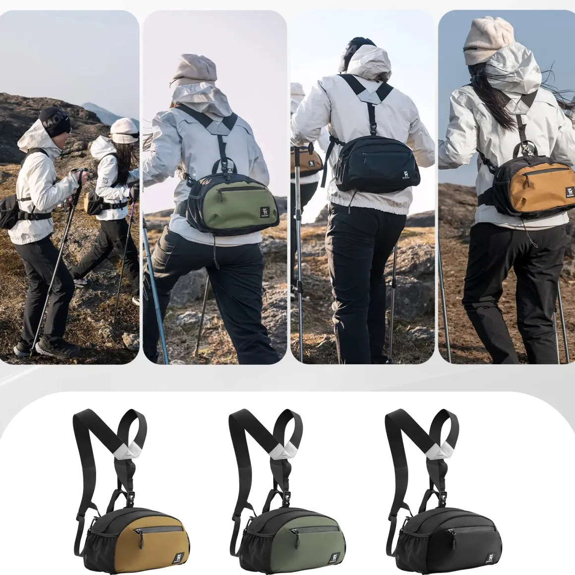 Qunature Lightweight Outdoor Backpack Waist Bag 7.9L