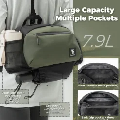 Qunature Lightweight Outdoor Backpack Waist Bag 7.9L