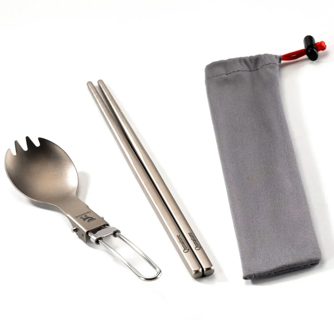 Qunature Lightweight Titanium 3-in-1 Tableware Set