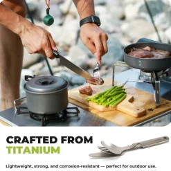 Qunature Lightweight Titanium 4-Piece Tableware Set