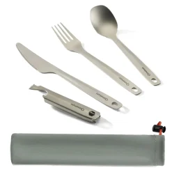 Qunature Lightweight Titanium 4-Piece Tableware Set