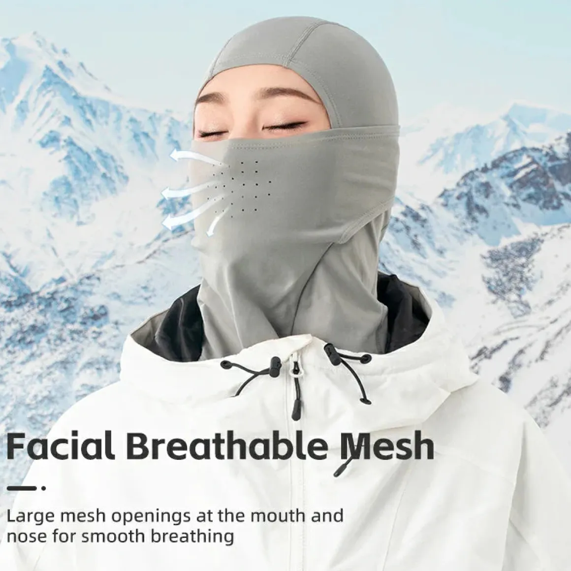 Qunature Lycra Ski Headgear | Thermal Mask for Cold-Weather Sports