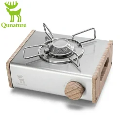 Qunature Mini Cassette Stove with 2.8KW Flame Magnetic Gas Tank Portable Design