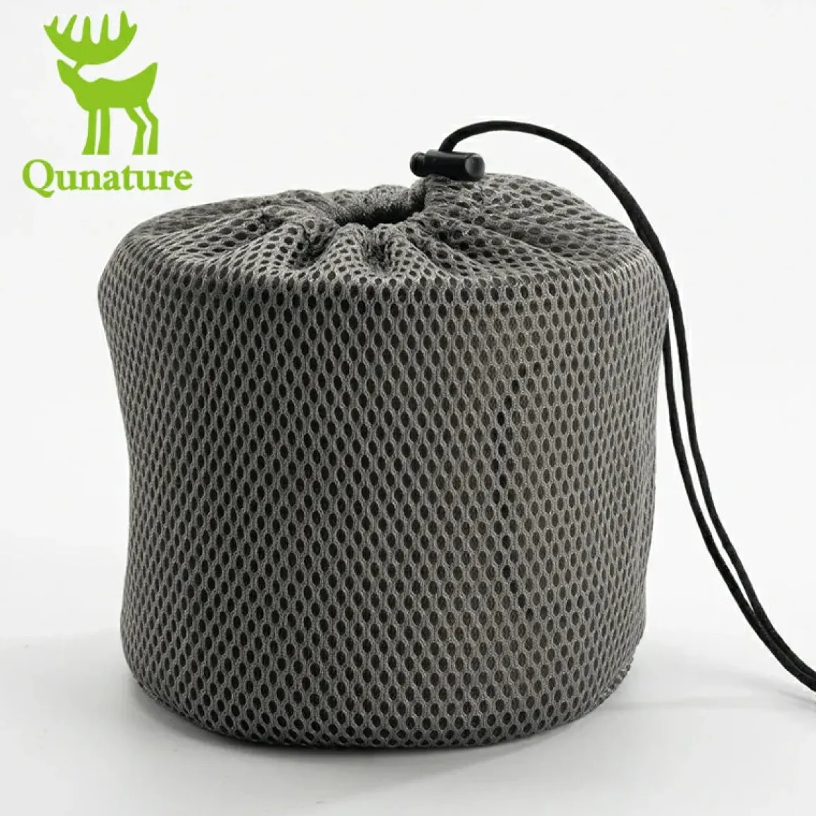 Qunature 1100ml Pure Titanium Camping Cup with Foldable Handle Lightweight