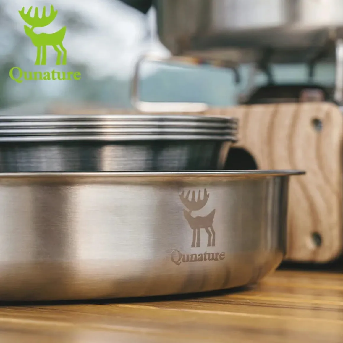 Qunature Non-Stick Stainless Steel Frying Pan with Detachable Handle