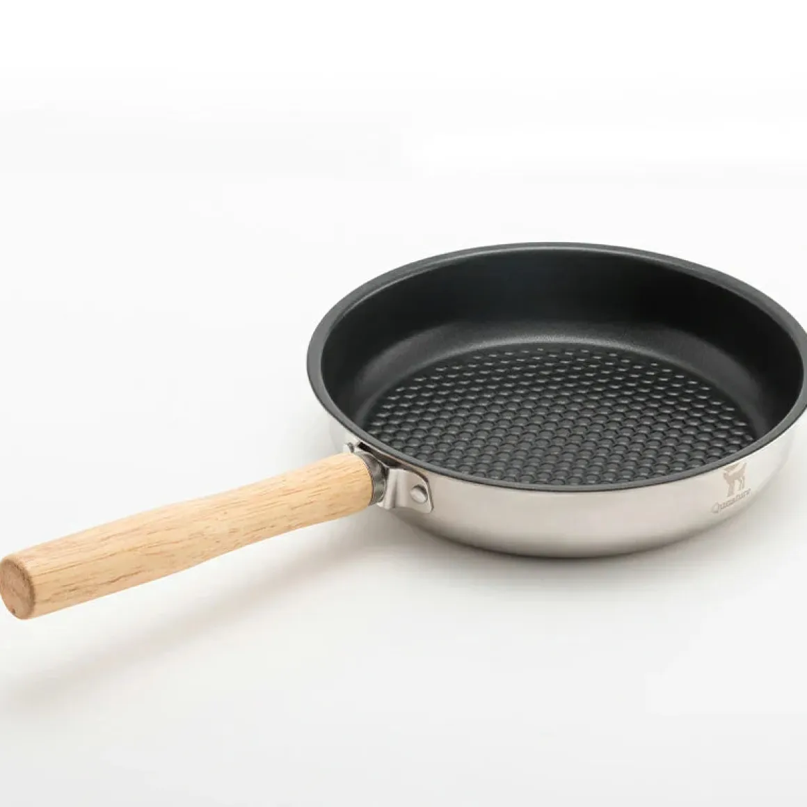 Qunature Non-Stick Stainless Steel Frying Pan with Detachable Handle