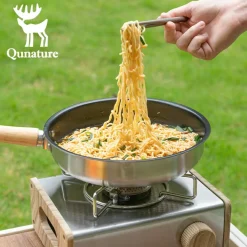 Qunature Non-Stick Stainless Steel Frying Pan with Detachable Handle