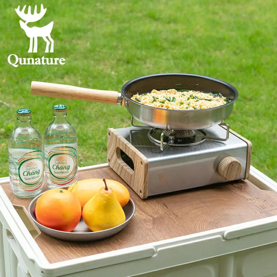 Qunature Non-Stick Stainless Steel Frying Pan with Detachable Handle