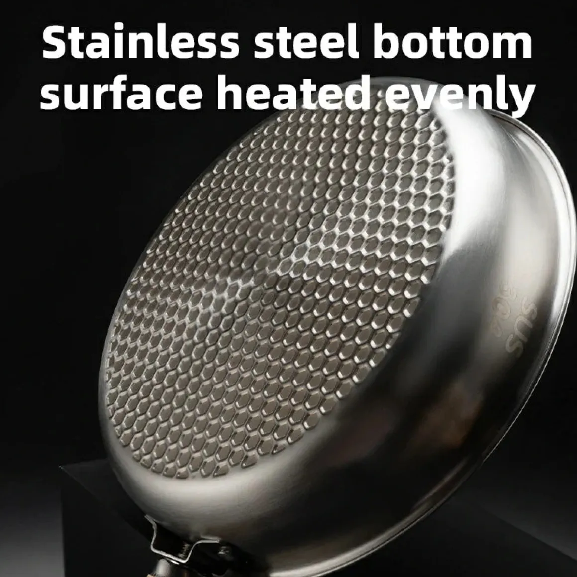 Qunature Non-Stick Stainless Steel Frying Pan with Detachable Handle