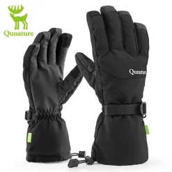 Qunature Outdoor Insulated Ski Gloves - Windproof Waterproof Touchscreen Compatible