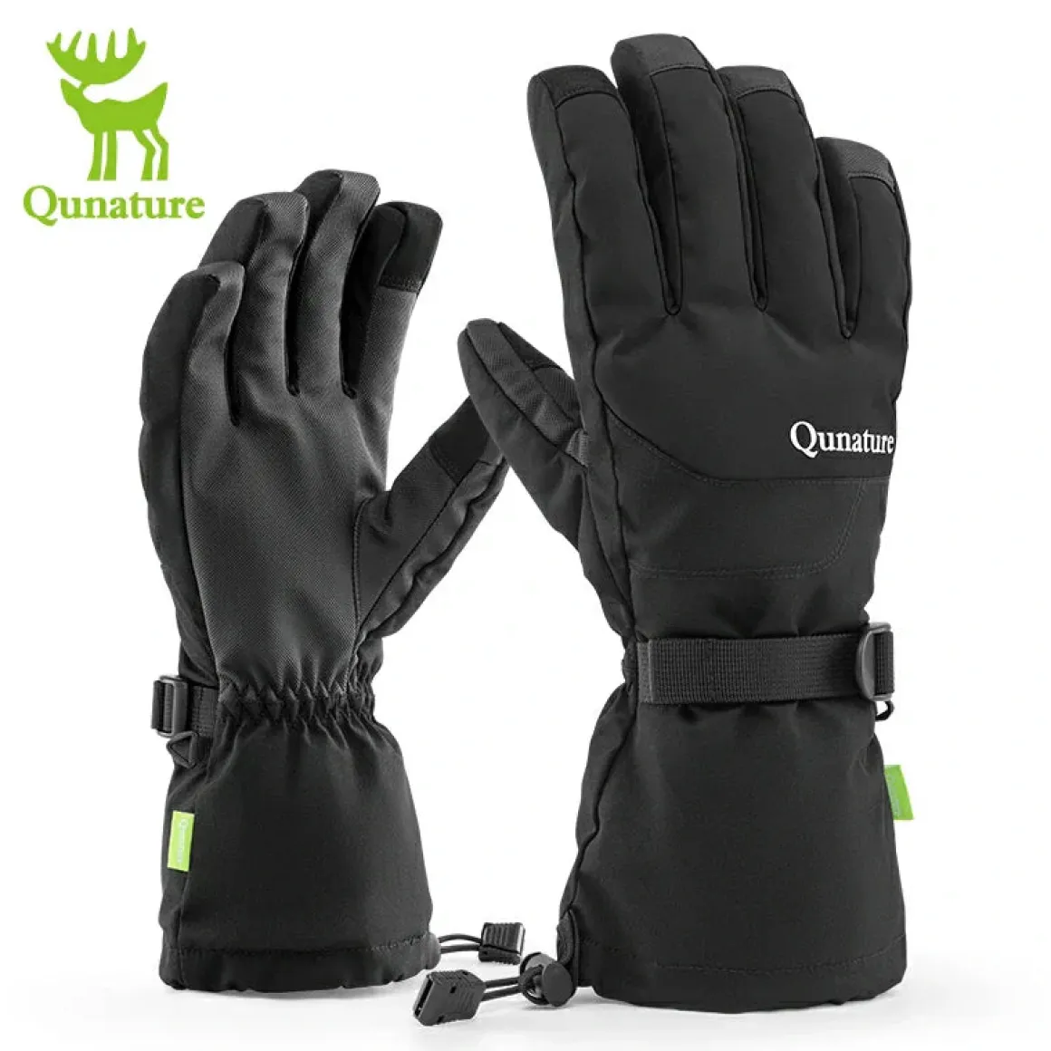 Qunature Outdoor Insulated Ski Gloves - Windproof Waterproof Touchscreen Compatible