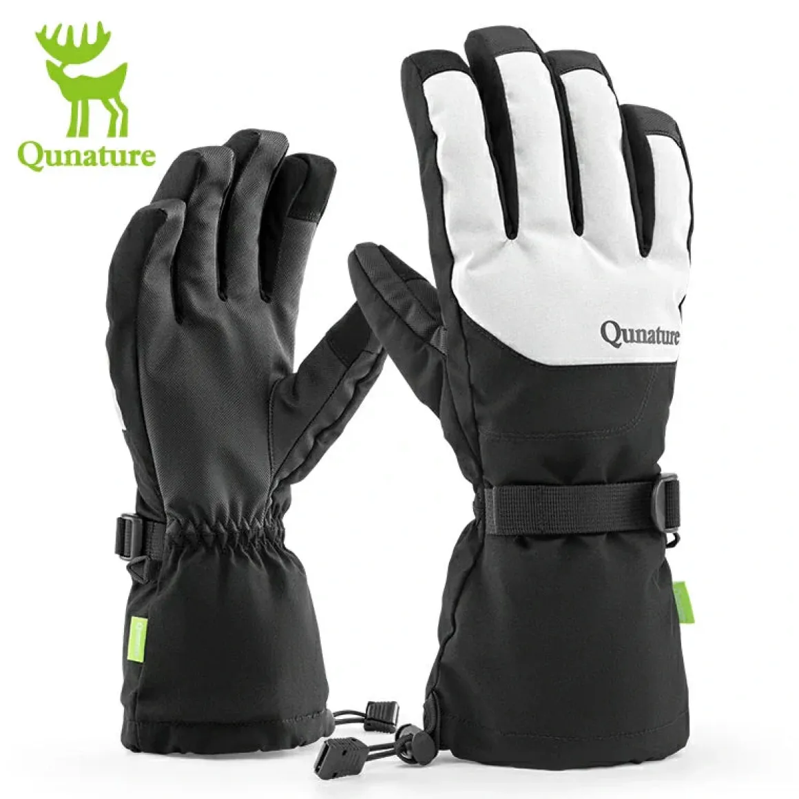 Qunature Outdoor Insulated Ski Gloves - Windproof Waterproof Touchscreen Compatible