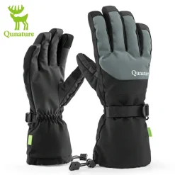 Qunature Outdoor Insulated Ski Gloves - Windproof Waterproof Touchscreen Compatible