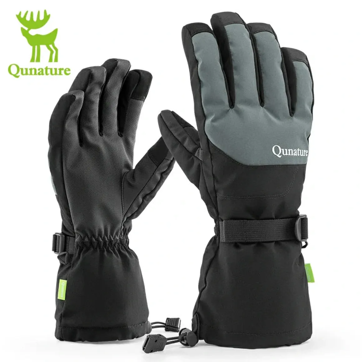 Qunature Outdoor Insulated Ski Gloves - Windproof Waterproof Touchscreen Compatible