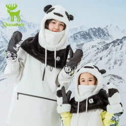 Qunature Panda Head Cover | Adorable Parent-Child Winter Wear