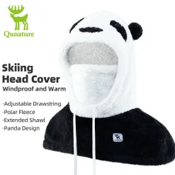 Qunature Panda Head Cover | Adorable Parent-Child Winter Wear