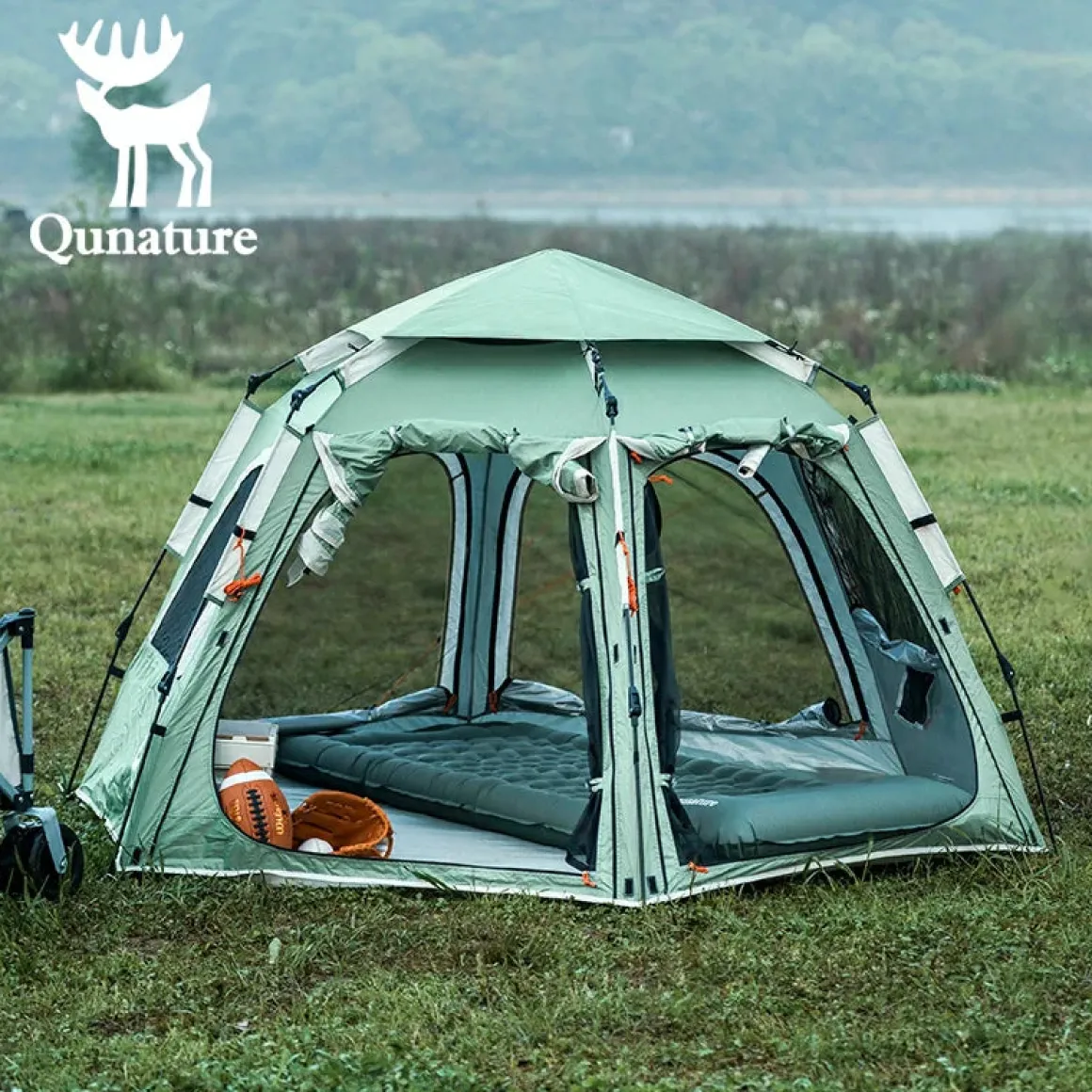 Qunature Quick Setup Hexagonal Tent UPF50+ Waterproof Lightweight