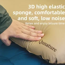 Qunature Self-Inflating Cheese Sponge Pillow with 3D High Elastic Support