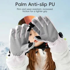 Qunature Ski Gloves Multi-Fabric, Touchscreen, Warmth Lock
