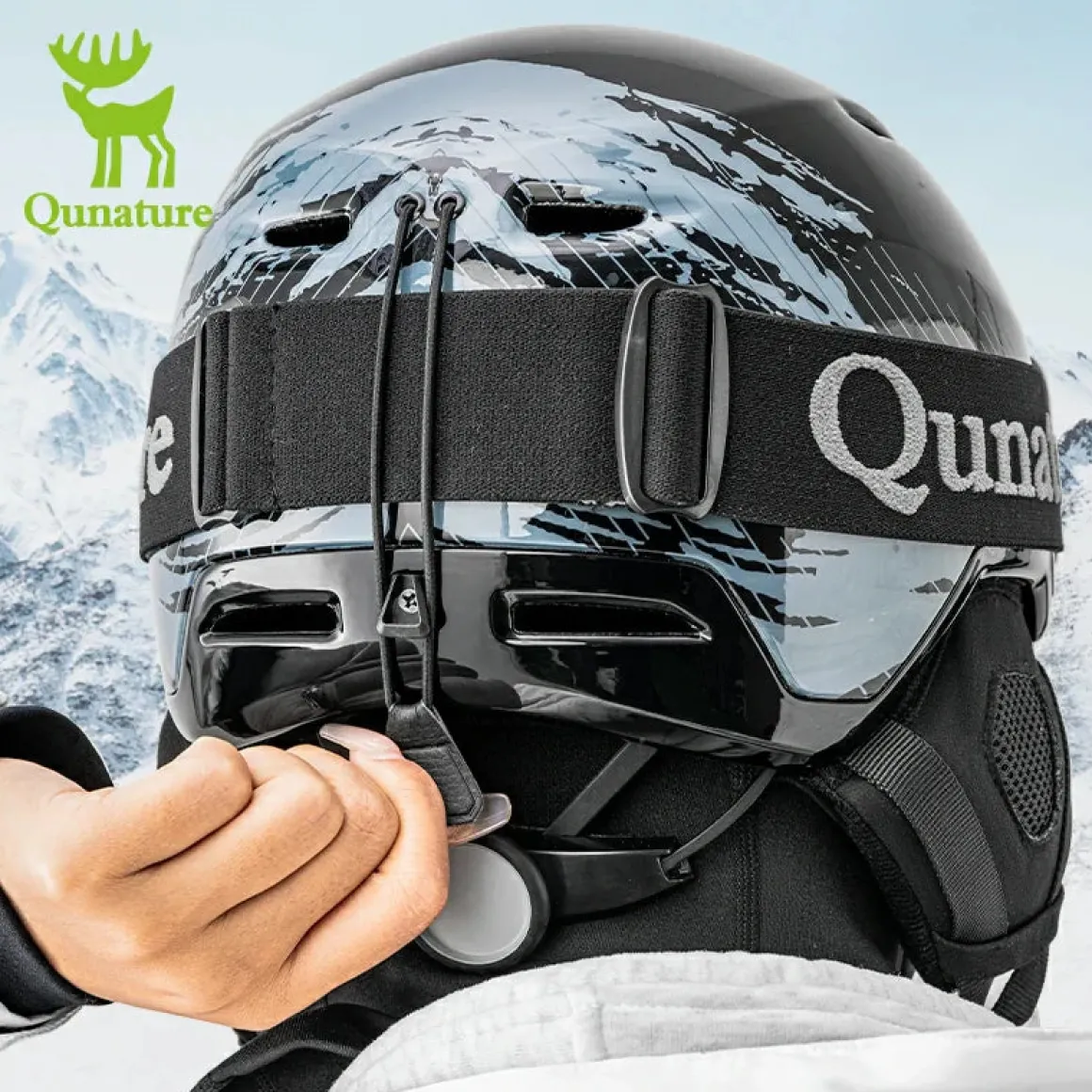 Qunature Ski Helmet with Adjustable Ventilation and Detachable Liner for Winter Sports