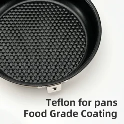 Qunature 304 Stainless Steel 5-Piece Camping Cookware Set with Teflon Coating