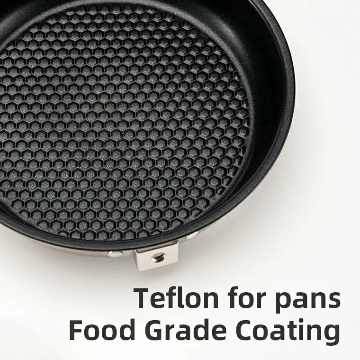 Qunature 304 Stainless Steel 5-Piece Camping Cookware Set with Teflon Coating