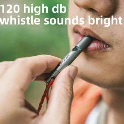 Qunature Titanium Survival Whistle 120dB Loud, Durable, Portable Outdoor Gear