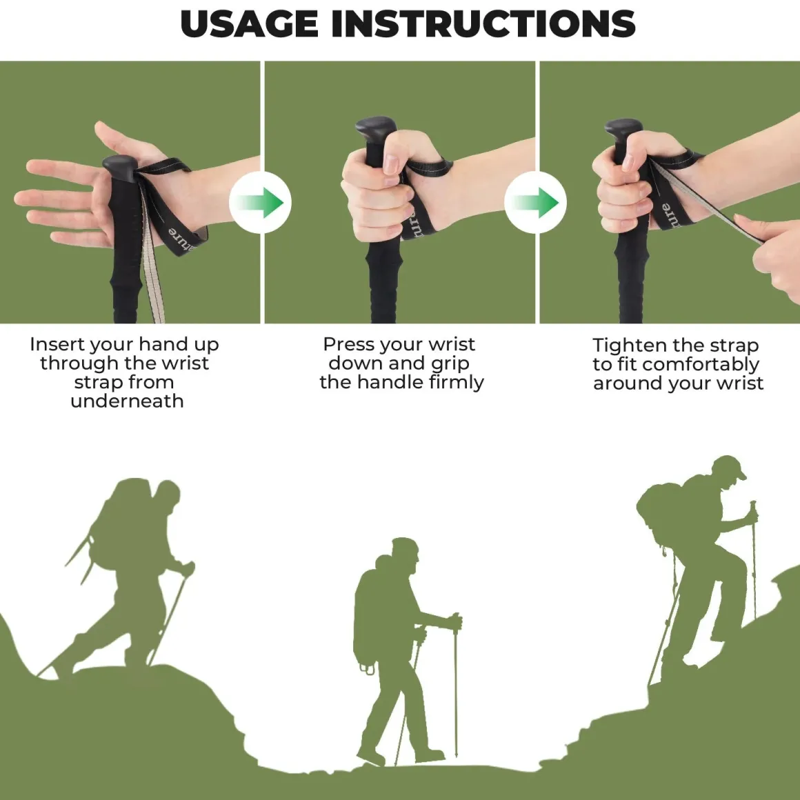 Qunature Ultra-Light 3-Section Trekking Pole
