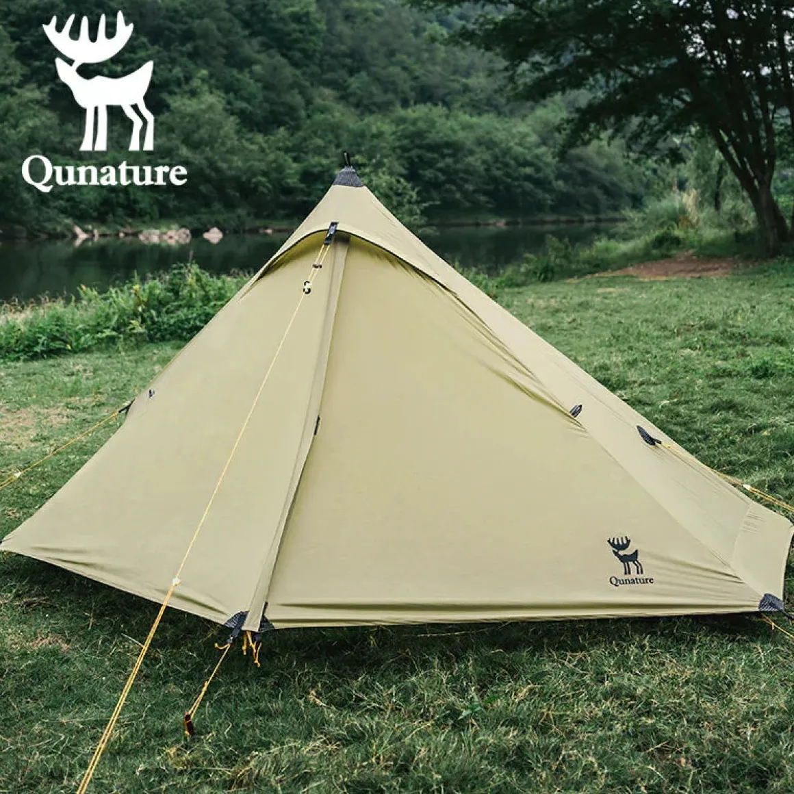 Qunature Ultralight Tent Rodless Rainproof Easy Setup for Outdoor Camping