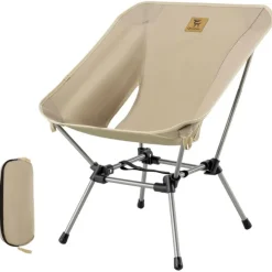 Qunature Ultra Lightweight Folding Camp Chair with Storage Bag Supports 260 lbs