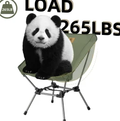 Qunature Ultra Lightweight Folding Camp Chair with Storage Bag Supports 260 lbs