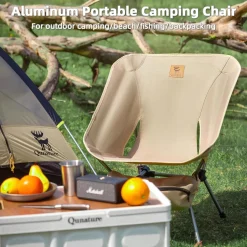 Qunature Ultra Lightweight Folding Camp Chair with Storage Bag Supports 260 lbs