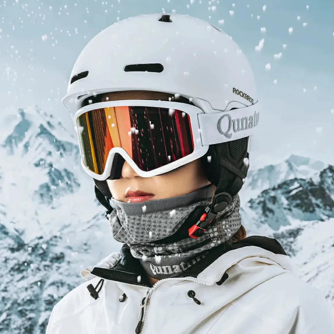 Qunature Warm Ski Face Mask - Reindeer Series, Skin-Friendly & Breathable