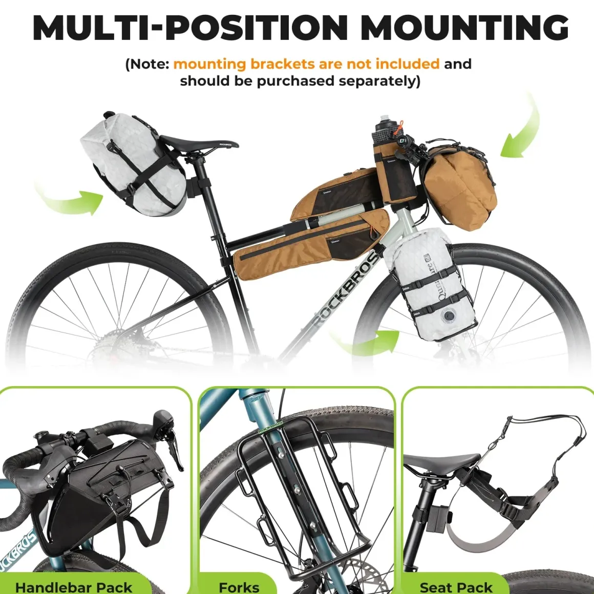 Qunature Waterproof Compression Bag for Bikepacking 6L/12L