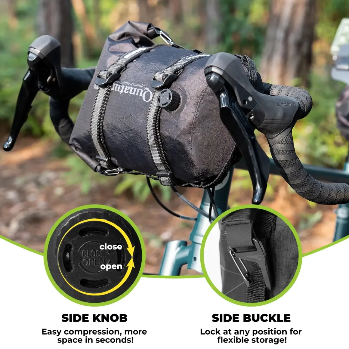 Qunature Waterproof Compression Bag for Bikepacking 6L/12L