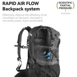 Qunature Waterproof Daypack Lightweight Hiking Backpack 30-35L